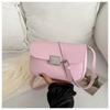 2024PU Moda personalizada diária Commuter Small Bag simples moda Candy Color Shoulder Bag Crossbody Bag Bolsa Feminina com fivela de metal