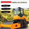 Pequeno rolo vibração mão empurrar 1 tonelada carro 3 toneladas 2 simples e dupla roda de aço gramado miniatura compactação diesel