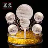 Al por mayor bola de cristal rosa blanco morado amarillo decoración de matriz de Siete Estrellas piedra cruda natural pulida cristal colorido regalo para el hogar y la oficina