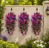 Flor de campanilla de seda de 5 pétalos para decoración del hogar y de bodas, flor artificial para arreglo de cascada de enredadera para colgar en la pared del patio, decoración de jardín