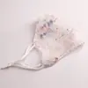 Máscara de Proteção Solar Feminina de Verão Máscara de Renda Bordada Máscara de Orelha Véu Ajustável Máscara de Fada Ultraleve e Fina com Strass