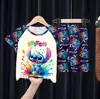 Pijamas de Verano para Niños al por Mayor Trajes de Manga Corta y Shorts para Niños Mayores Dibujos Animados Lindos Ropa de Casa para Bebés Niñas