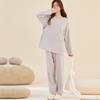 Roupas de casa para mulheres grávidas engrossadas outono e inverno terno para mulheres grávidas roupas de maternidade pijamas soltos para amamentação roupas mensais para mulheres grávidas