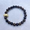 Sándalo Ébano Verde Sándalo DIY Pulsera de Cuentas de Barril Decorativa Tricolor para Hombre y Mujer