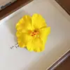 Pinza para el pelo de flor de ganso color amarillo pastoral francés, Pinza de pico de pato de nicho moderna y elegante, Accesorio para el pelo dulce estilo vacacional para fotos
