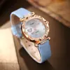 Nuevo Estilo Europeo Fresco Dulce Esfera Redonda Reloj de Pulsera Da Ai Corazón de Melocotón Traje