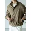 Camisa para hombre con textura de espiga ligera de negocios, cuello alto crujiente, chaqueta casual de otoño 2026 para ir al trabajo