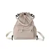 Bolso Cruzado de Hombro Único Personalizado al por Mayor Bolso Casual Plegado con Cordón Mochila Ligera de Gran Capacidad Bolso Cubo de Nailon para Mujer