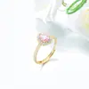 Anillo Abierto Ajustable Xuping Europeo y Americano Transfronterizo de Aleación de Cobre Galvanizado Color Oro de 14 Quilates Incrustado con Piedra Artificial Lujo Ligero