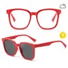 Gafas de Sol Cuadradas para Niños con Diseño de Dibujos Animados, Adecuadas para Edades 3-8, Lindas Gafas de Sol para Exteriores para Niñas, Gafas Fotocromáticas para Niñas