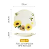 Venta al por mayor de Comercio Exterior Cerámica Abeja, Gnomo, Girasol Serie de Relieve Juego de Vajilla, Tazones, Platos, Platos para Mantequilla, Exclusivamente para Ventas Transfronterizas