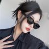Gafas de Sol Ojo de Gato Retro Negras Estilo Coreano para Mujer, Modernas, para Cara Pequeña, Cóncavas, Elegantes, de Alta Gama para Hombre