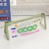 Estojo Transparente com Texto Inspirador Criativo para Estudante, Bolsa de Papelaria de Grande Capacidade, Bolsa Conveniente com Zíper, Estojo de Lápis de Armazenamento em PVC