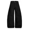 Oreeta Retro Americano Bolso Grande Calça Cargo Cimitarra Unissex Perna Larga Calça Foice Calça Larga Solta