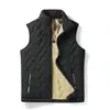 Chaleco de Invierno para Hombre de Productos de Fujian Forrado de Lana de Cordero Engrosado Chaqueta Deportiva para Exteriores Cortavientos Impermeable Chaleco Cálido