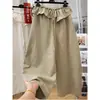 Calça Tendência deste Ano com Bordas Franzidas, Cintura Elástica e Design Wide-Leg para Mulheres, Calça Casual Muito Estilosa para o Trabalho na Primavera