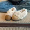 Zapatos Birkenstock Peludos Estilo Retro para Mujer, Deslizables de Invierno para Exteriores, Forro de Felpa, Cálidos, Zuecos Deslizables Perezosos, Zapatos de Algodón Redondos Lindos y Peculiares