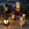 Lampião de Vento de Natal Castiçal Lâmpada Luz Noturna Idoso Boneco de Neve Decoração Luz Noturna Enfeites de Mesa Decorações de Natal