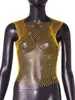 2026 Europeu e Americano Mais Vendido Top Cropped de Rede com Strass Amazon Transfronteiriço Tendência Camisola de Rede Top Versátil Roupa Feminina