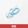 Llavero pintado color macarrón anillo de resorte de aleación hebilla de puerta figura de muñeca con cuentas hebilla de ocho colgante piezas de accesorio DIY