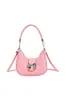 Estilo Transfronteiriço de Alta Qualidade com Laço Metálico Novo Estilo Bolsa Feminina Meia-Lua Versátil Bolsa de Ombro Bolsa para Vestido de Noite
