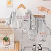 2025 Nuevo Conjunto Casual y Elegante de Tres Piezas con Dibujos Animados de Manga Larga para Bebé de Primavera y Otoño Venta al por Mayor Directa de Fábrica