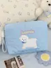 Bolsa de Almacenamiento Acolchada Curva con Bordado Lindo, Estilo Ins de Alto Valor, Clutch de Viaje Dopamina de Gran Capacidad