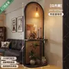 Divisor de Pantalla Tejido de Ratán Madera Maciza Usado Sala de Estar Entrada Directamente Frente a la Puerta Pantalla Base Pasillo Dormitorio Nuevo Estante de Almacenamiento de Arte