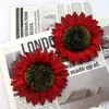 Amazon Transfronterizo Estilo Europeo Color Simulación Girasol 13cm Flor de Sol DIY Cabeza de Flor Artificial Flor Decoración de Ropa Flor