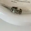 "Jardín del Reino Secreto" Anillo Plegable de Mariposa de la Era Media Anillo de Flor Abierta Retro Viejo de Gama Alta de Nicho para Mujer