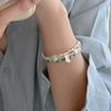 Pulsera de perla de agua dulce verde cristal para mujer ins2022 nuevo diseño para amigas joyería de cuentas de nicho