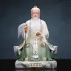 Estátua do Velho Mestre Hongjun Resina Pintada Hongjun Taoísta Adorando os Três Ancestrais Puros Ornamento de Mesa para Casa Estátua de Buda Lote