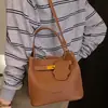 Bolso Retro de Moda para Mujer 2025 Nuevo Modelo de Invierno para el Trabajo y los Viajes Diarios, Bolso de Hombro Individual Cruzado, Bolso Cubo Versátil Casual de Moda