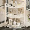 Prateleira de Banheiro Multicamadas de Canto Sem Perfuração Bancada de Vaso Sanitário Mesa de Dormitório Caixa de Armazenamento para Cosméticos