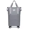 Bolsa de Viagem Estendida de Camada Dupla para Curta e Longa Distância, Roda Universal, Bolsa Multifuncional para Esportes e Fitness, Bolsa Prática Resistente ao Desgaste para Armazenamento Doméstico
