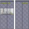 Cortina de algodón para puerta de invierno con apertura de ventana, gruesa, para el hogar, con aislamiento térmico, cálida, a prueba de viento y sellada para parabrisas, para invierno