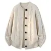 2026 Inverno Novo Estilo Coreano Preguiçoso Simples Casual Tricô Masculino Solto Cardigan Roupa Externa Suéter de Lã Tendência
