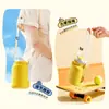 Botella de agua para viaje de perro al aire libre, dispensador de agua de gran diámetro, recipiente integrado para agua y comida, botella de agua plegable y portátil para mascotas para salidas