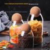 Pote de Chá de Vidro Personalizado, Pote de Armazenamento para Grãos Diversos e Frutas Secas, Pote de Armazenamento com Rolha, Pote Hermético de Cozinha para Grãos de Café e Especiarias
