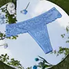 Nuevo encaje de comercio exterior con empalme, tanga sexy, talla europea, cómodo, transpirable, fabricante de lencería para mujer, al por mayor, tangas