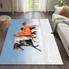 Tapete Grande Animal da Amazon Pintura a Óleo Desenho Animado Veludo de Cristal Grande Área Tapete de Quarto Vento Fácil de Cuidar Antiderrapante