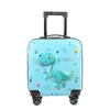 Nueva Maleta Infantil de Dibujos Animados de 18 pulgadas Estuche con Ruedas de Animales Tridimensionales 3D Estuche Lindo para Abordar Caja de Regalo Venta al por Mayor
