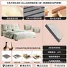 Cama de Tela Tejida al Viento Usada Retro Francés Dormitorio Principal Cama Doble Madera Maciza de Nogal Cama Tapizada Cama Tapizada Dormitorio Principal