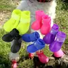 Cachorrinhos Cores Doces Antiderrapantes Impermeáveis Borracha Sapatos de Chuva Botas Capa para Patas (Roxo,Médio)