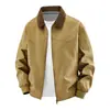 Jaqueta de workwear retrô para homens, novo estilo primavera/outono, casaco casual de corte solto, peça de cima moderna e versátil