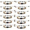 Pulseras Tejidas con Piedras Naturales de los Doce Signos del Zodíaco Transfronterizas Europeas y Americanas Nuevo Producto Pulsera Ajustable de Cuentas de Piedra Ojo de Tigre Set
