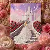 Pintura de Perlas Estilo Nuevo 30*40cm Decoración de Pared para Sala de Estar Mesita de Noche Pintura del Dios de la Riqueza Pintura de Perlas Popular en Xiaohongshu