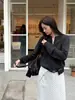 Estilo Coreano Minimalista Tg, Bolso Cruzado Pequeño de Cuello Redondo Limpio, Cárdigan de Punto con Cremallera para Mujer, Modelo Primavera 2026 26456