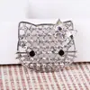 Broche de Cristal Zircón Nuevo Incrustado con Diamantes Estilo Coreano Broche de Gatito Lindo Ropa Versátil