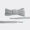 Cordones Planos de Doble Capa Kurojin de Color Sólido en Poliéster-Algodón de 0.8 cm, Duraderos y Adecuados para Zapatos Casuales, Zapatos Deportivos y Tenis, Personalización